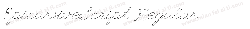EpicursiveScript Regular字体转换